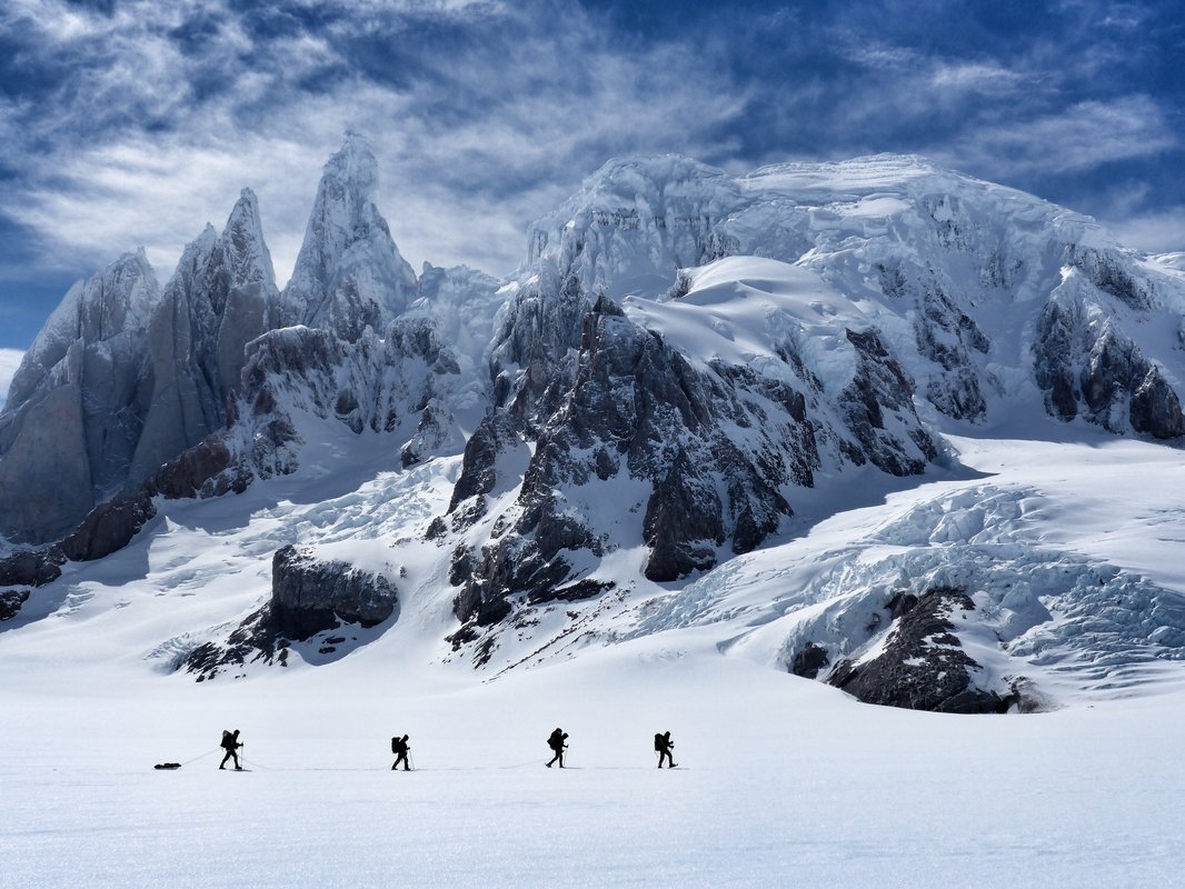 Patagonia Icecap Expedition, circular of Cerro Torre and Fitzroy