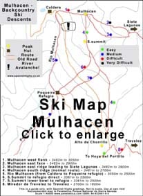 Ski map of Mulhacen